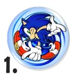 Sonic kitűzők