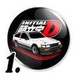 Initial D kitűzők