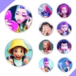 Kpop Demon Hunters kitűzők – animés ajándék