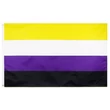 Nem bináris zászló XL méretben - Pride kiegészítő