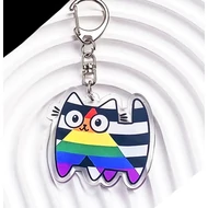 Ally cica kulcstartó - Pride kiegészítő