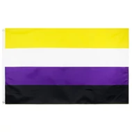 Nem bináris zászló XL méretben - Pride kiegészítő