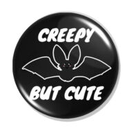 Creepy bat cute kitűző