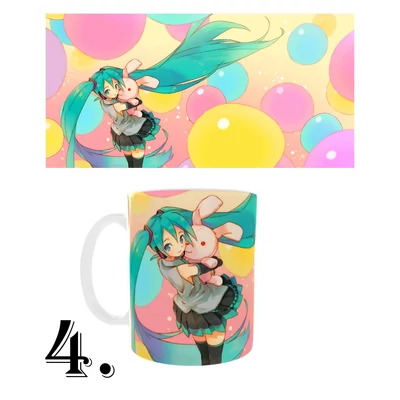 Miku mintás bögrék