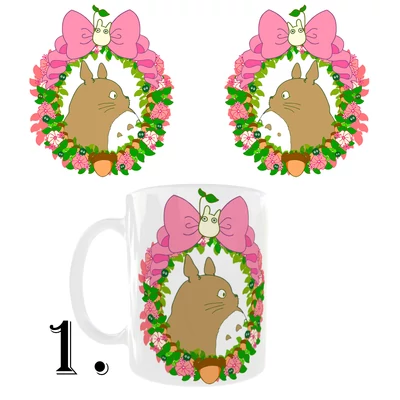 Totoro mintás bögrék