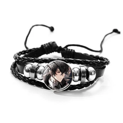 Dazai fekete bőr karkötő