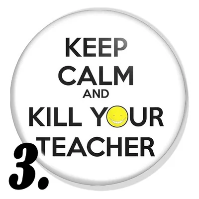 Assassinaton Classroom kitűzők