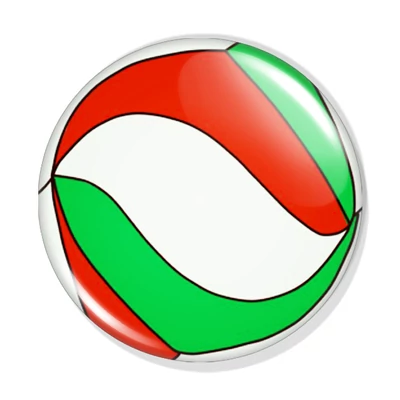 Röplabda kitűző 