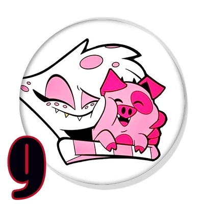 Angel Dust és Husk kitűzők