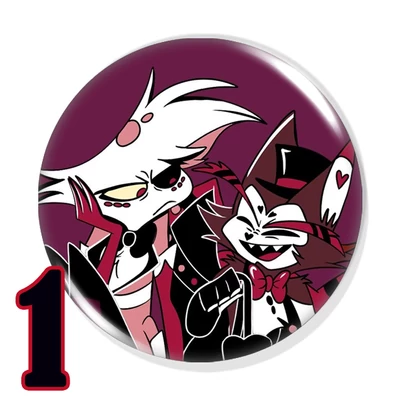 Angel Dust és Husk kitűzők