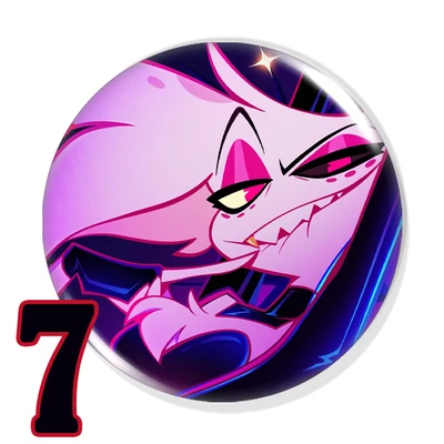 Angel Dust és Husk kitűzők