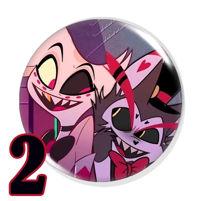 Angel Dust és Husk kitűzők