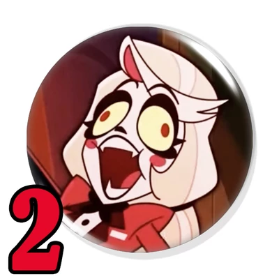 Charlie és Vaggie kitűzők