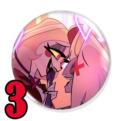 Charlie és Vaggie kitűzők