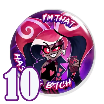 Hazbin Hotel szöveges kitűzők