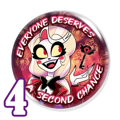 Hazbin Hotel szöveges kitűzők