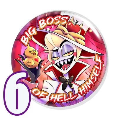 Hazbin Hotel szöveges kitűzők