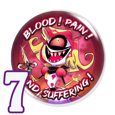 Hazbin Hotel szöveges kitűzők