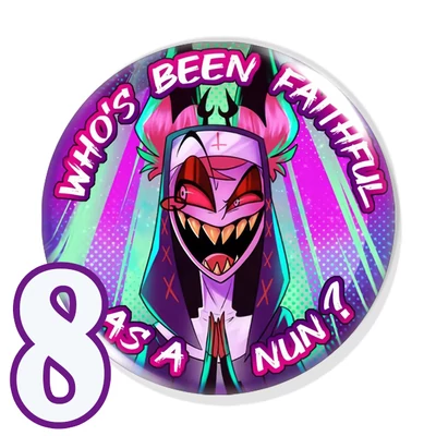 Hazbin Hotel szöveges kitűzők