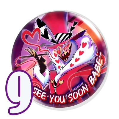 Hazbin Hotel szöveges kitűzők