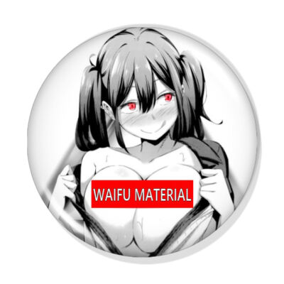 Waifu material kitűző 2