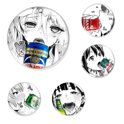Ahegao hentai kitűzők – animés ajándék