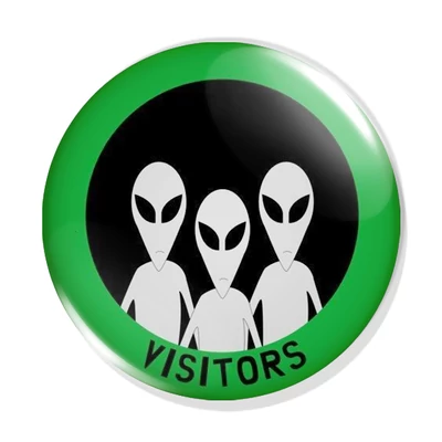 Visitors kitűző
