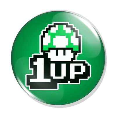 Level Up kitűző 
