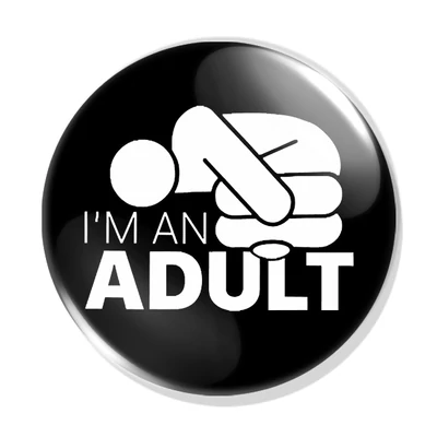 I'm an adult kitűző