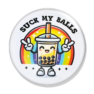 Suck my balls kitűző