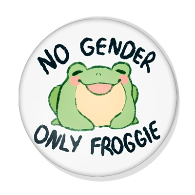 No Gender Only Froggie kitűző