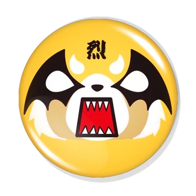 Aggretsuko kitűző 1