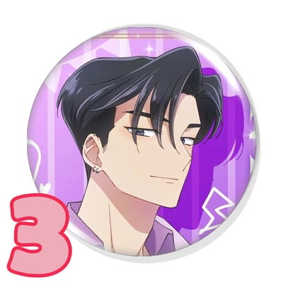 Tamon-kun Ima Docchi!? kitűzők