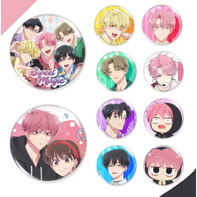 Tamon-kun Ima Docchi!? kitűzők – animés ajándék