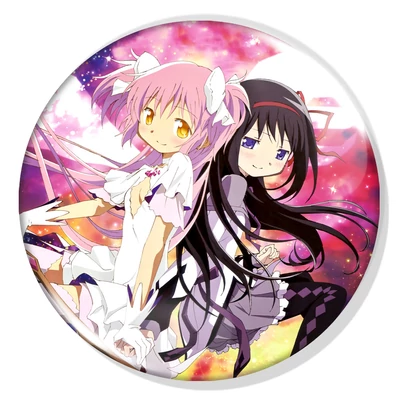 Madoka és Homura kitűző