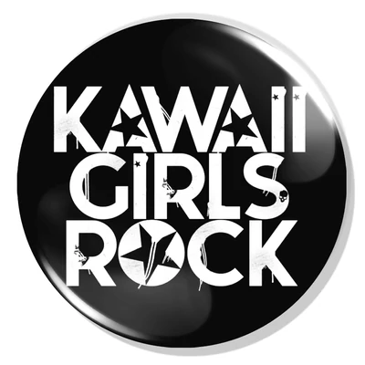 Kawaii girls rock kitűző