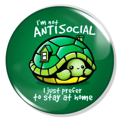 Antiszociális teknős XL kitűző