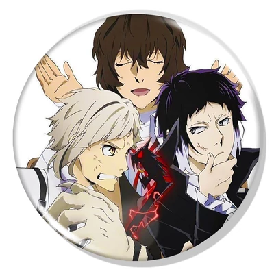 Atsushi, Dazai és Ryunosuke kitűző
