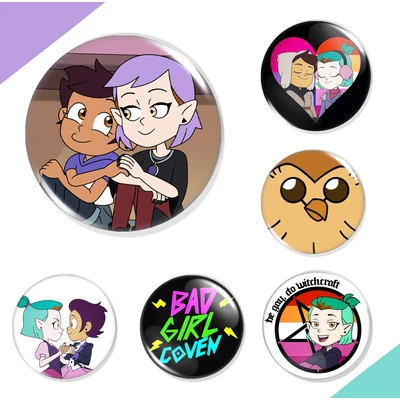 Bagolyház kitűzők – animés ajándék