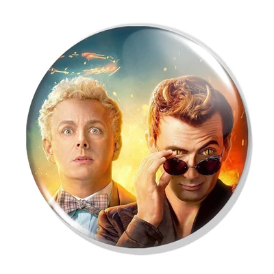 Aziraphale és Crowley kitűző