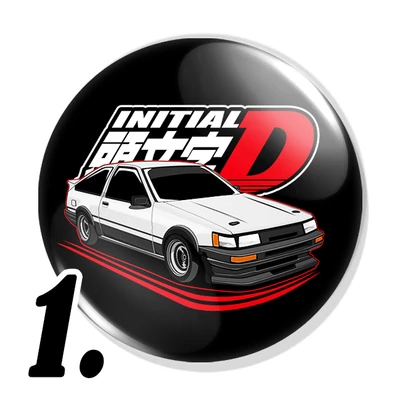 Initial D kitűzők