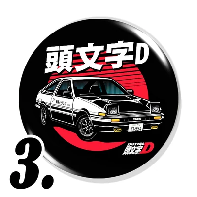 Initial D kitűzők