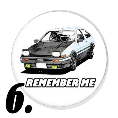 Initial D kitűzők