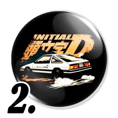 Initial D kitűzők