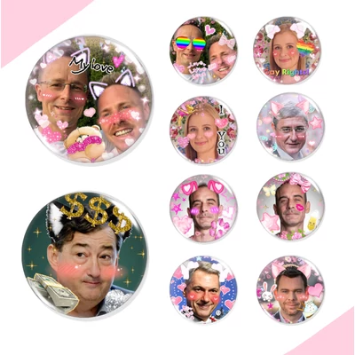 Cuki politikus kitűzők – vicces ajándék