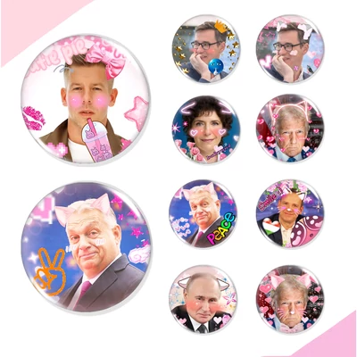 Cuki politikus kitűzők – vicces ajándék