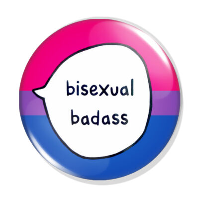 Bisexual Badass kitűző