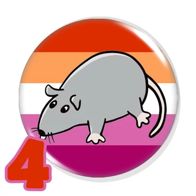 Pride patkányka kitűzők