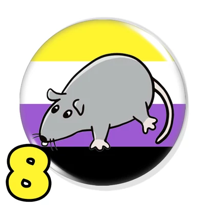 Pride patkányka kitűzők