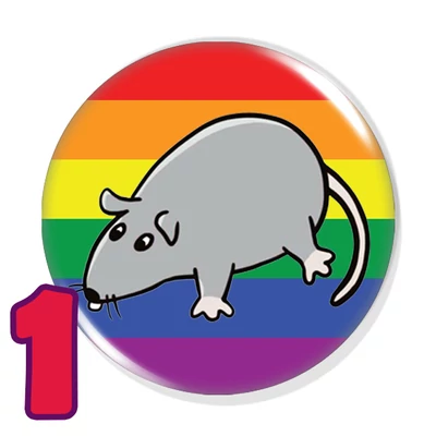 Pride patkányka kitűzők